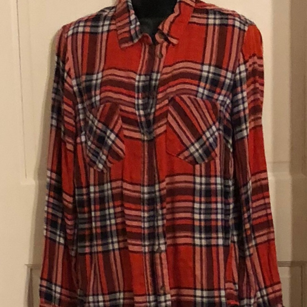 Merona flannel look top